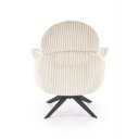 HAYDEN modern kordbársony fotel – krém