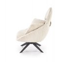 HAYDEN modern kordbársony fotel – krém