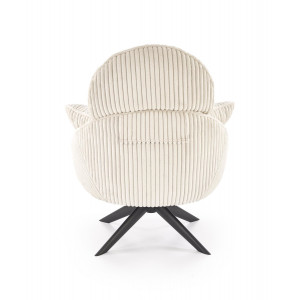 HAYDEN modern kordbársony fotel – krém