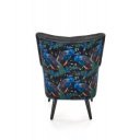 PEACOCK modern bársony fotel – fekete