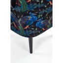 PEACOCK modern bársony fotel – fekete