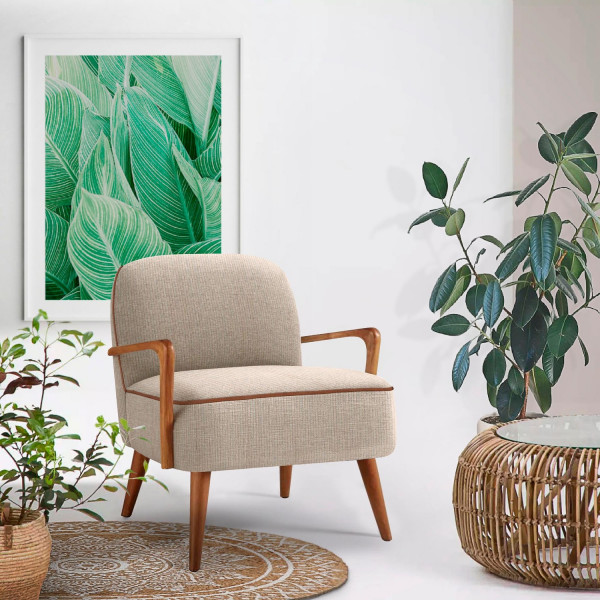 PIERCE modern fotel – bézs