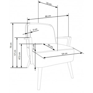 PIERCE modern fotel – bézs