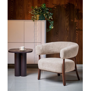 TRAVIS modern fotel – cappuccino / dió HALMAR