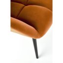 THEODORE modern bársony fotel – fahéj