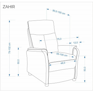 ZENITH  relaxfotel – szürke
