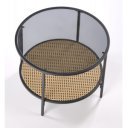 DRIFT modern dohányzóasztal – füstüveg / natúr - 60cm