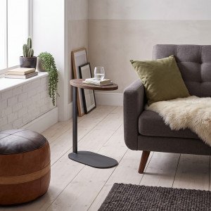 DORSET modern lerakóasztal – dió / fekete HALMAR