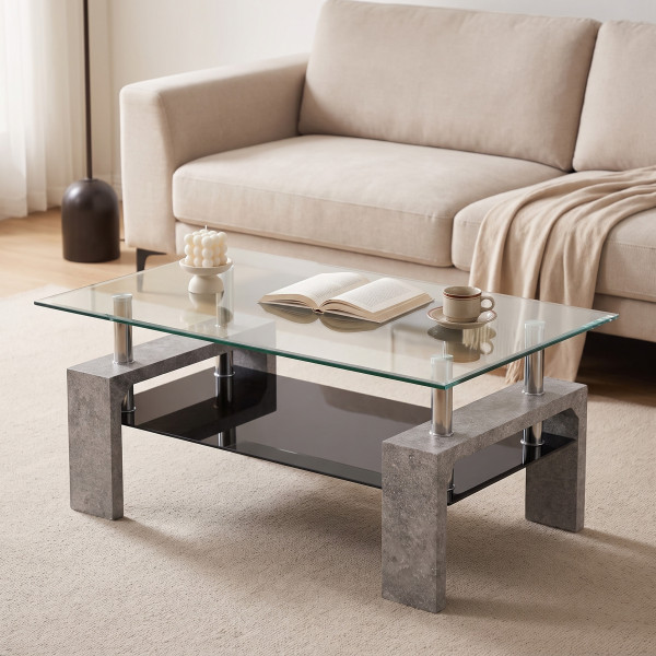 TAYLOR modern dohányzóasztal – beton - 100cm