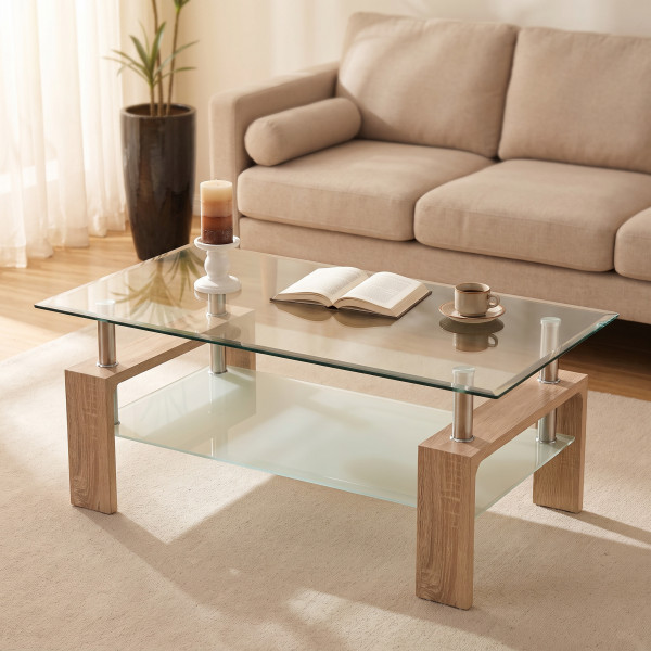 TAYLOR modern dohányzóasztal –  tölgy - 110cm