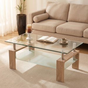 TAYLOR modern dohányzóasztal –  tölgy - 110cm HALMAR