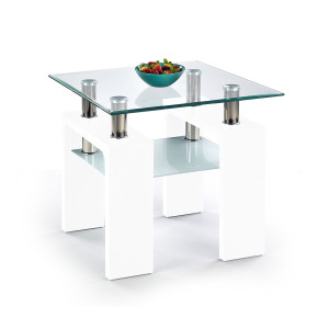 TAYLOR modern dohányzóasztal – fehér - 60cm