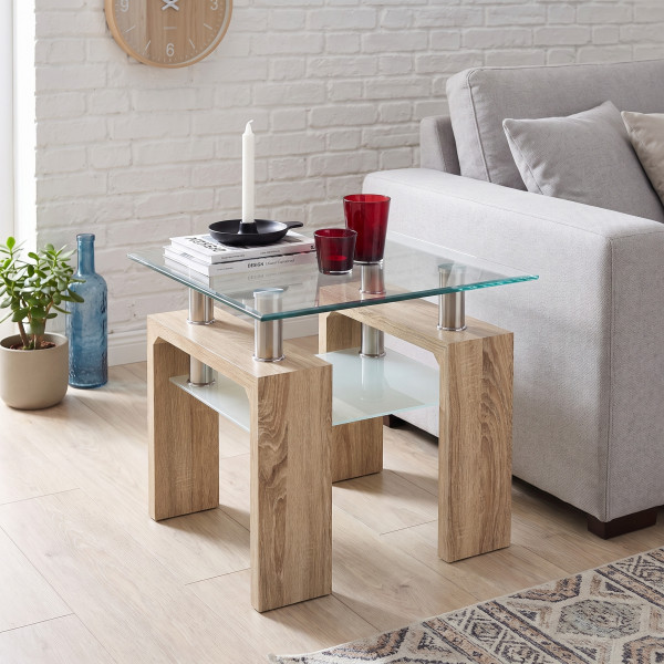 TAYLOR modern dohányzóasztal –  tölgy - 60cm
