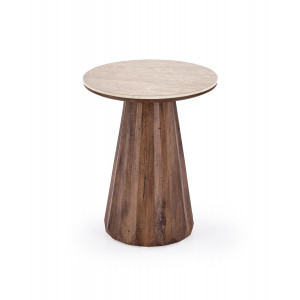 DORIAN modern lerakóasztal – travertin / dió  - 45cm | DesignConcept
