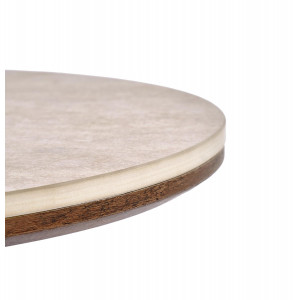 DORIAN modern lerakóasztal – travertin / dió  - 45cm | DesignConcept