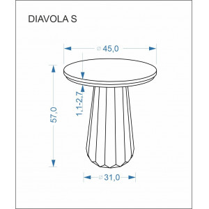 DORIAN modern lerakóasztal – travertin / dió  - 45cm | DesignConcept