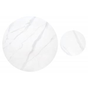 DUNE modern dohányzóasztal szett – márvány / dió - 80/41cm