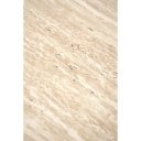 MONTFORD modern dohányzóasztal – travertin / dió - 80cm