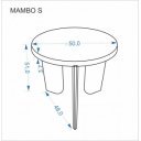 MONTFORD modern lerakóasztal – travertin / dió - 50cm