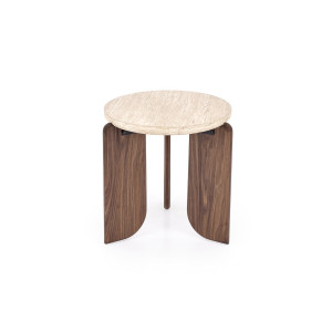 MONTFORD modern lerakóasztal – travertin / dió - 50cm