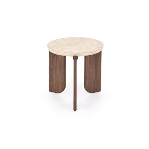 MONTFORD modern lerakóasztal – travertin / dió - 50cm
