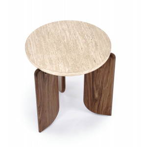 MONTFORD modern lerakóasztal – travertin / dió - 50cm