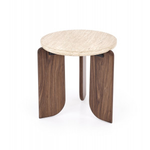 MONTFORD modern lerakóasztal – travertin / dió - 50cm