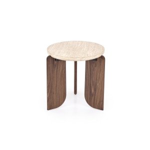 MONTFORD modern lerakóasztal – travertin / dió - 50cm HALMAR