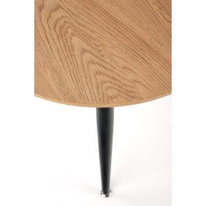 MERIDIAN modern 2 részes dohányzóasztal szett –  tölgy / fekete
