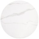 MERIDIAN modern 2 részes dohányzóasztal szett – fehér márvány / arany - 80/60cm