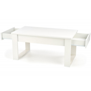 NORDEN modern dohányzóasztal fiókokkal – fehér - 110cm