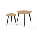 NOVAIR modern 2 részes dohányzóasztal szett – arany tölgy / fekete - 60/40cm