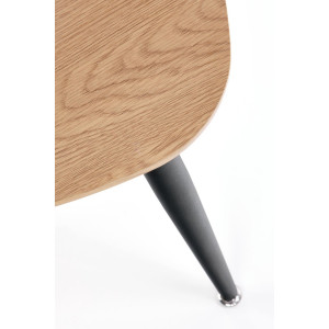 NOVAIR modern 2 részes dohányzóasztal szett – arany tölgy / fekete - 60/40cm
