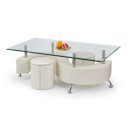 NOLAN modern dohányzóasztal – fehér - 130cm