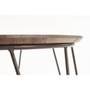 NORWICK modern kerek dohányzóasztal – dió / fekete - 60cm