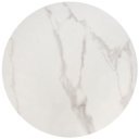 NORVELL modern 2 részes dohányzóasztal szett – fehér márvány / fehér - 60/50cm