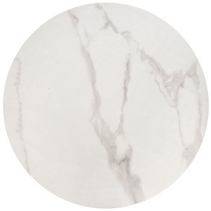 NORVELL modern 2 részes dohányzóasztal szett – fehér márvány / fehér - 60/50cm
