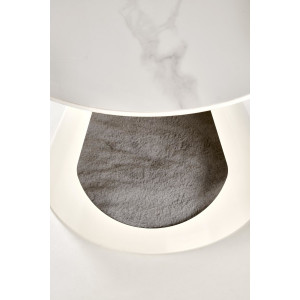 NORVELL modern 2 részes dohányzóasztal szett – fehér márvány / fehér - 60/50cm