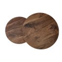NORA modern 2 részes dohányzóasztal szett – dió / fekete - 53/43cm