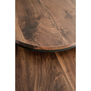 NORA modern 2 részes dohányzóasztal szett – dió / fekete - 53/43cm