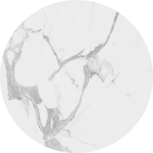 NORA modern 2 részes dohányzóasztal szett – fehér márvány / fekete - 53/43cm