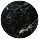 NORA modern 2 részes dohányzóasztal szett – fekete márvány / fekete - 53/43cm