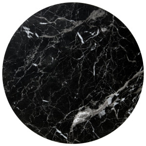 NORA modern 2 részes dohányzóasztal szett – fekete márvány / fekete - 53/43cm