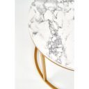 PALMER modern 2 részes dohányzóasztal szett – márvány / arany - 60/38cm