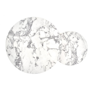 PALMER modern 2 részes dohányzóasztal szett – márvány / arany - 60/38cm