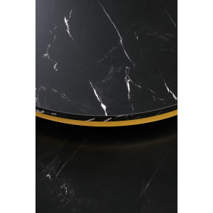 PALMER modern 2 részes dohányzóasztal szett – fekete márvány / arany - 60/38cm