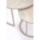 PALMER modern 2 részes dohányzóasztal szett – travertin / kasmír - 60/38cm