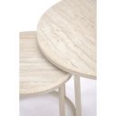PALMER modern 2 részes dohányzóasztal szett – travertin / kasmír - 60/38cm