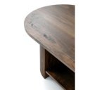 PRESTON modern ovális dohányzóasztal – dió -120cm