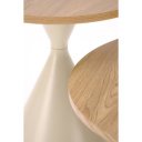 PIERSON modern 2 részes dohányzóasztal szett – tölgy / kasmír - 70/50cm